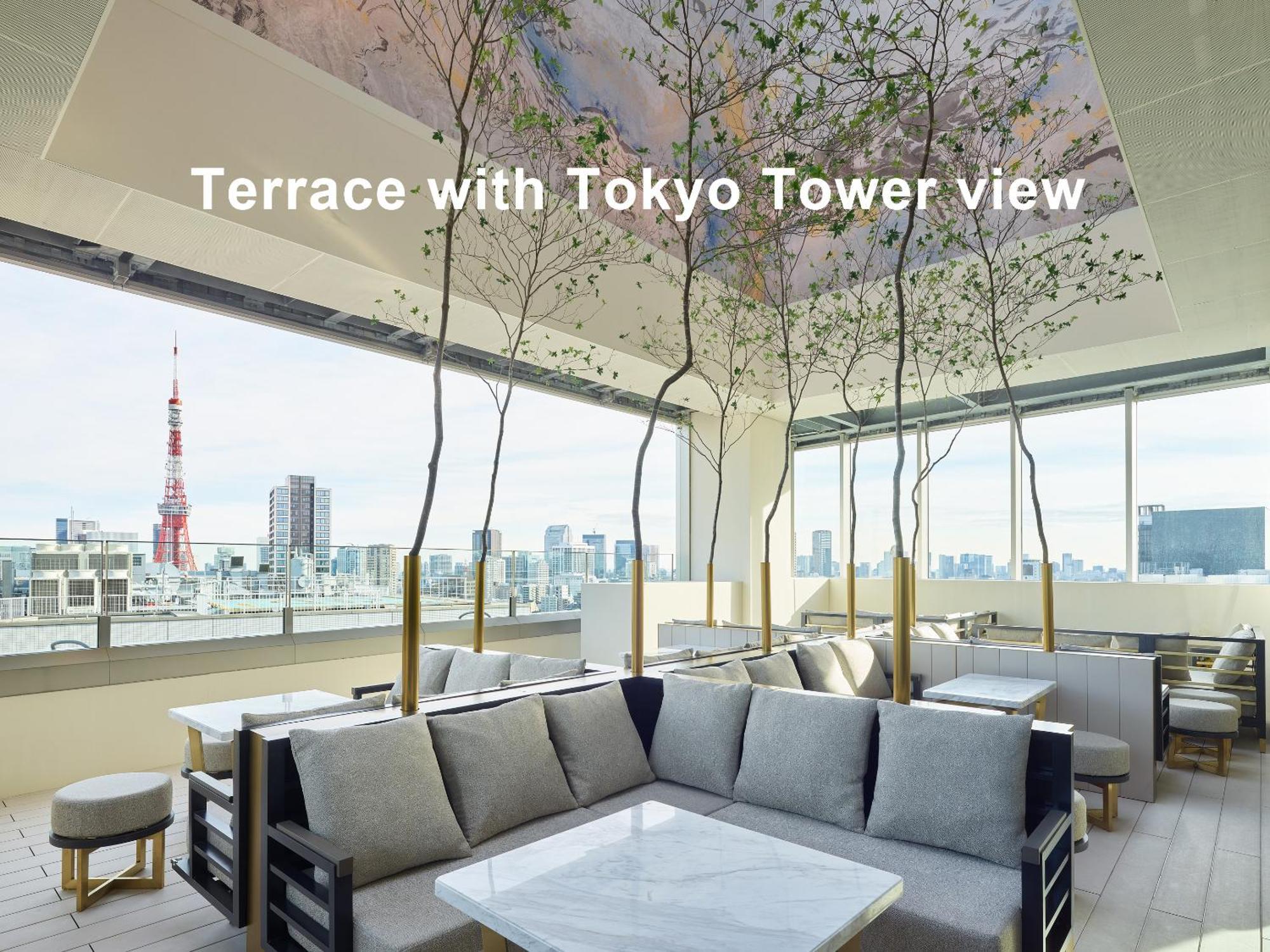 Mitsui Garden Hotel Roppongi Tokyo Premier Eksteriør bilde Terrace with Tokyo Tower view